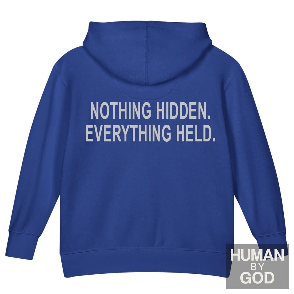 Nothing Hidden. Everything Held. — Kids Faith Hoodie