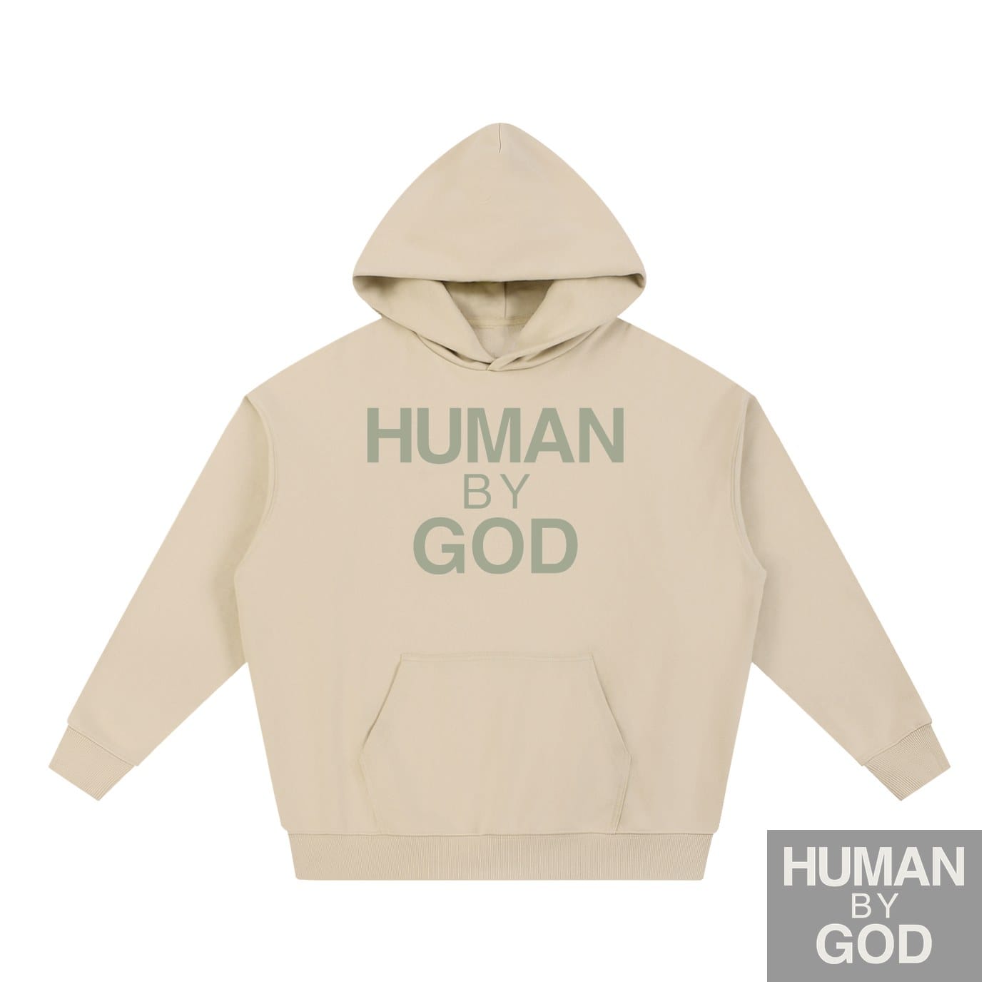 Human By God - Light Olive Hoodie