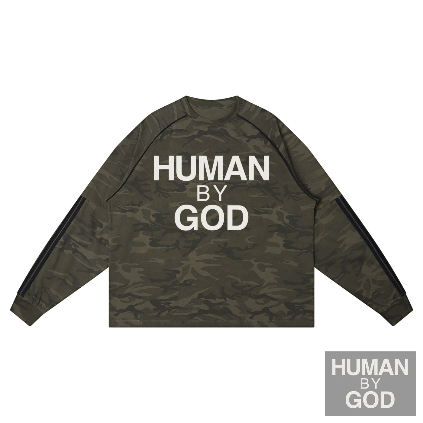 Human By God - Unisex Camo Loose Long Sleeve T-Shirt