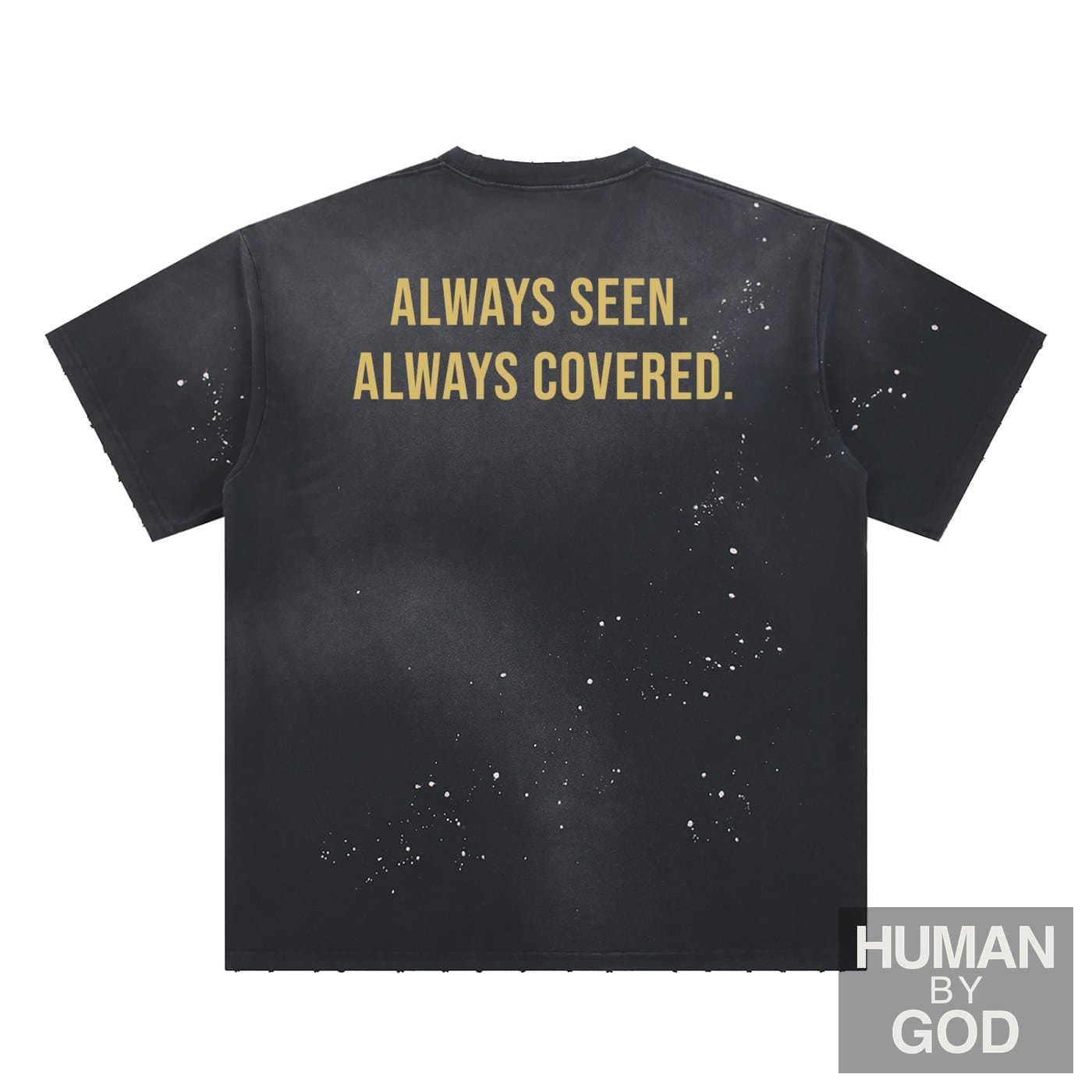 Hand-Frayed Sunfade Paint Splatter T-Shirt