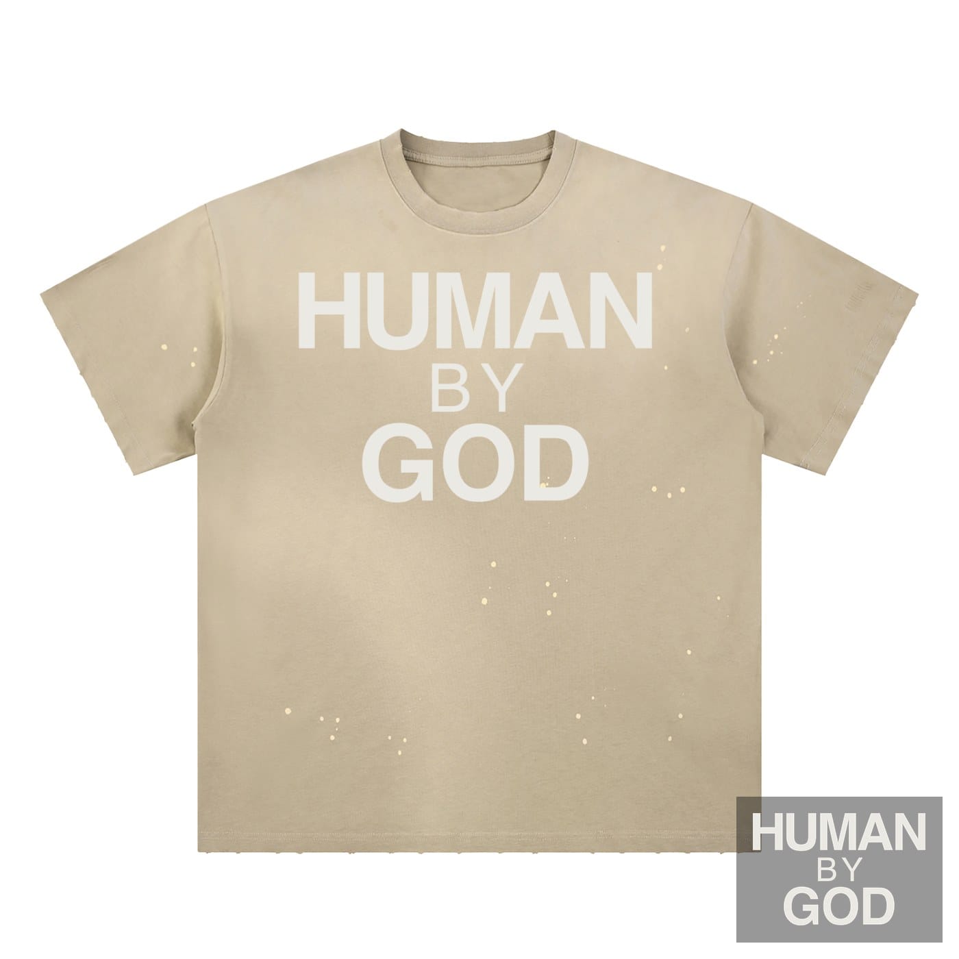 Hand-Frayed Sunfade Paint Splatter T-Shirt