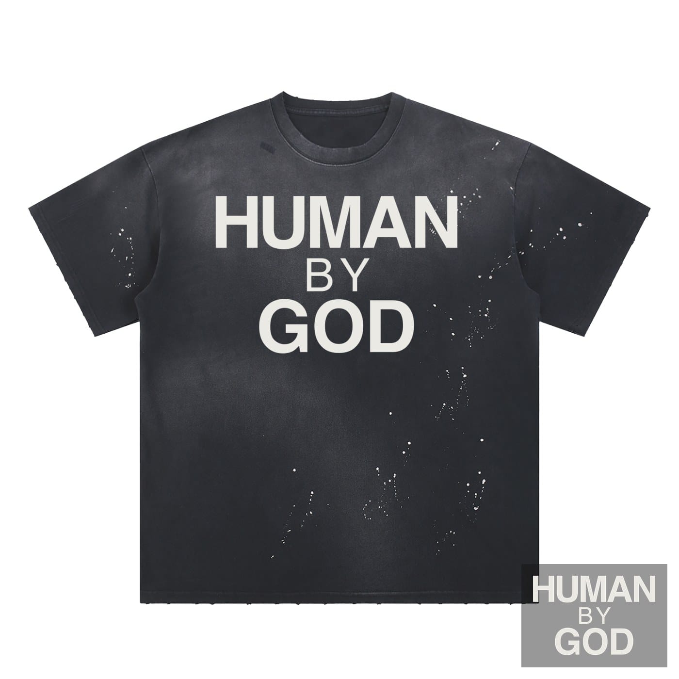 Hand-Frayed Sunfade Paint Splatter T-Shirt