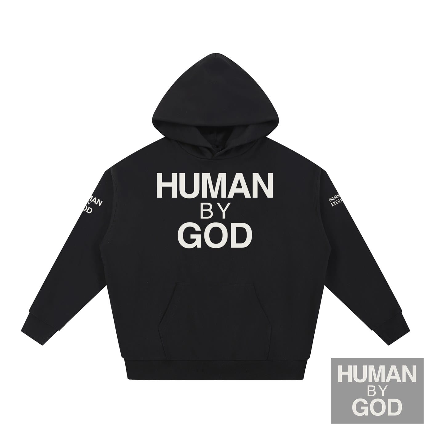 PRESENCE OVER EVERYTHING – White Oversized Hoodie