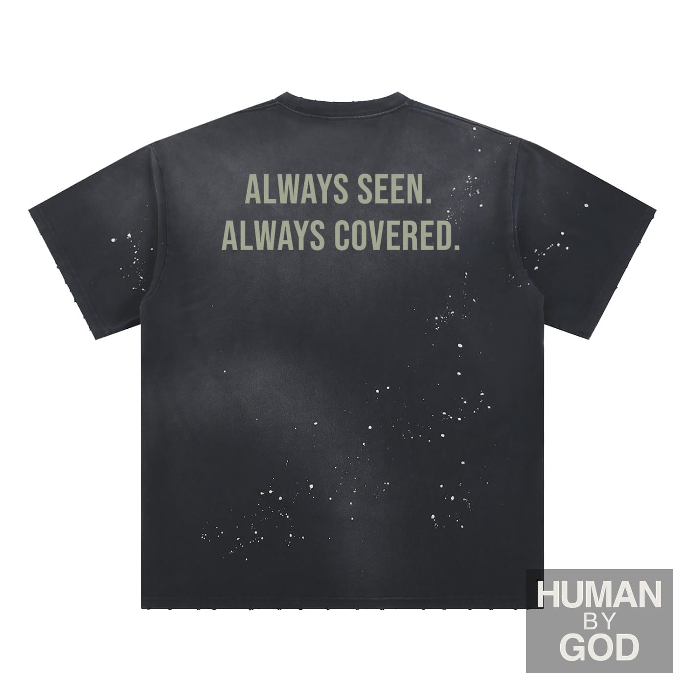 Hand-Frayed Sunfade Paint Splatter T-Shirt