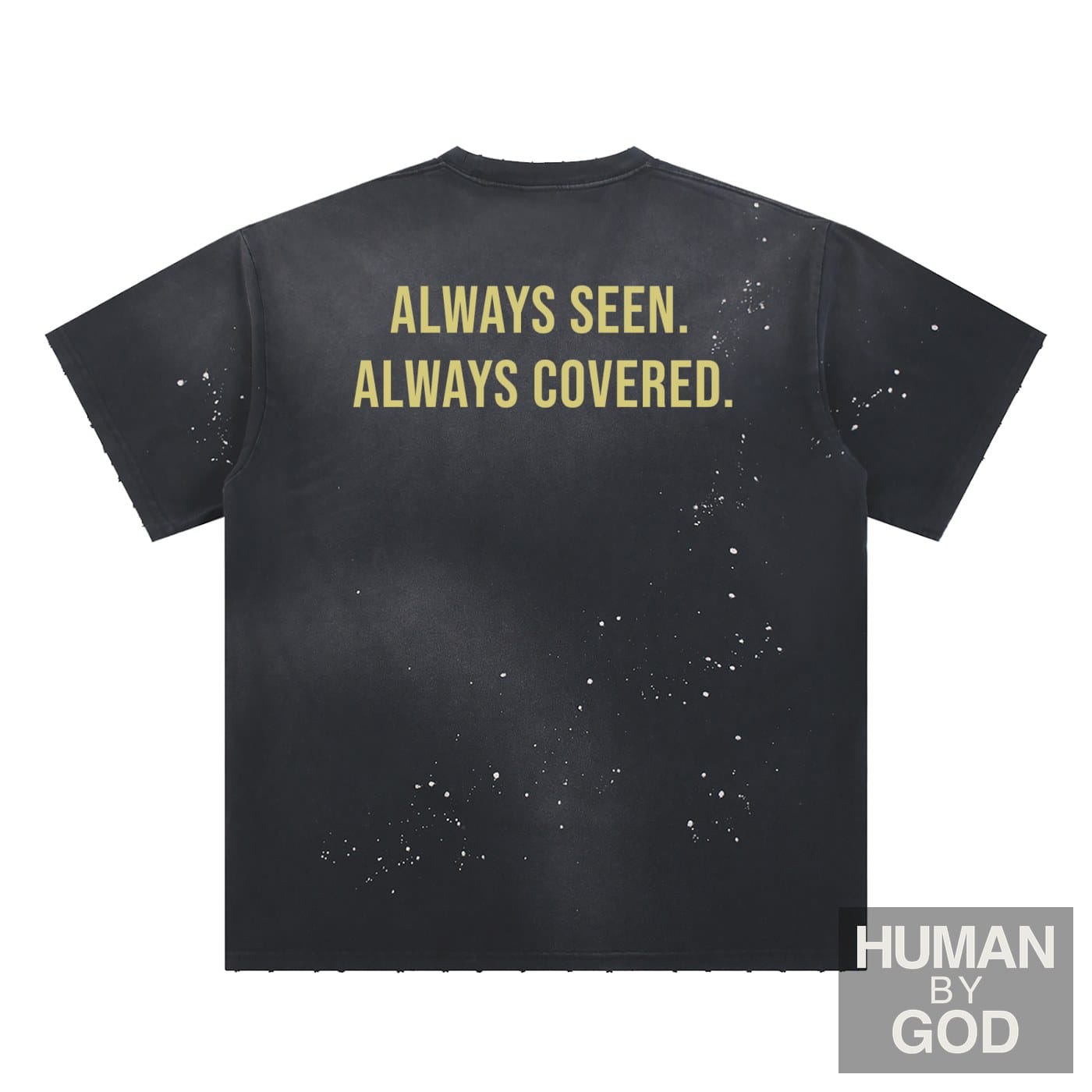 Hand-Frayed Sunfade Paint Splatter T-Shirt