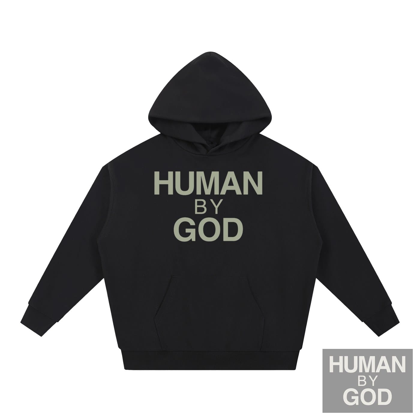 Human By God - Light Olive Hoodie