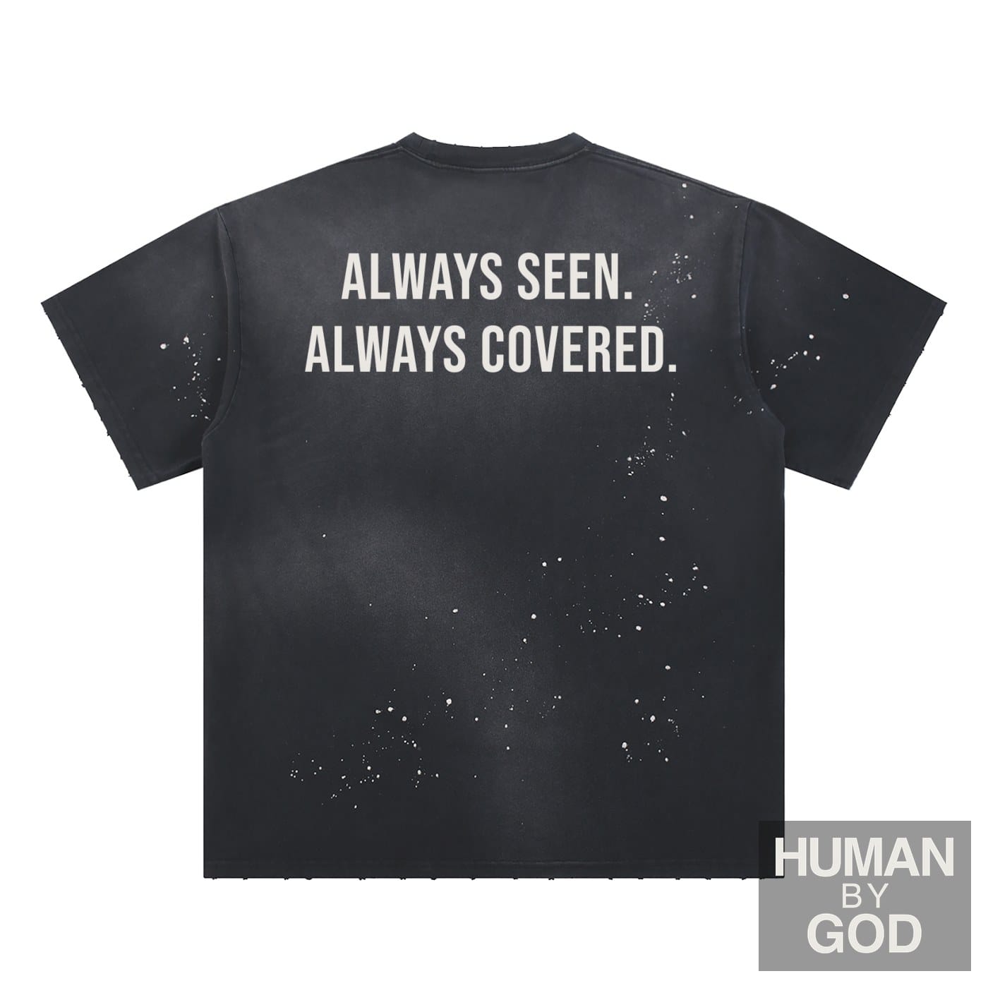 Hand-Frayed Sunfade Paint Splatter T-Shirt