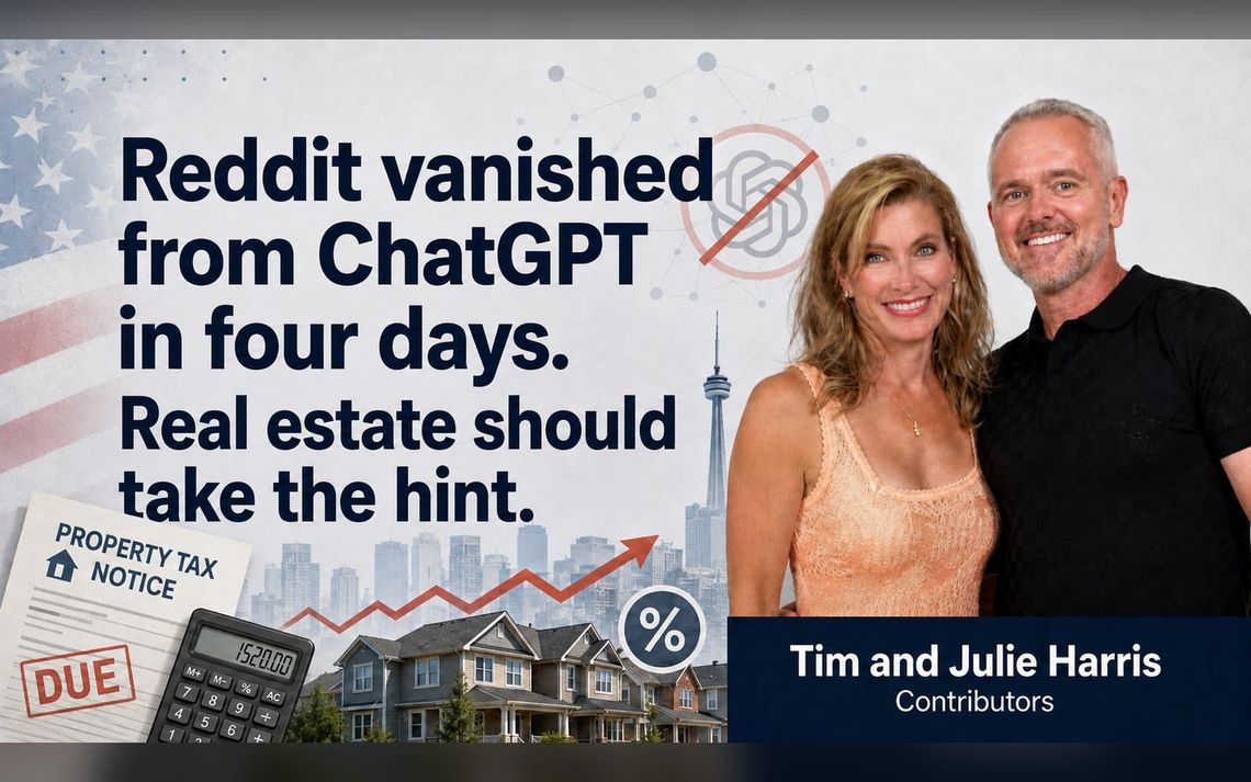 Reddit vanished from ChatGPT in four days. Real estate should take the hint.