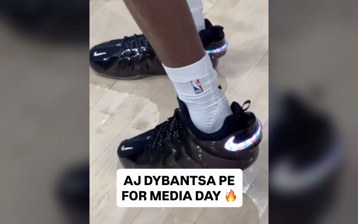 A.J. Dybantsa Wears Light-Up Nike GT Flights For Wizards Media Day