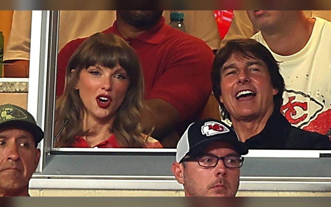 Taylor Swift Chats With Tom Cruise as She Cheers on Travis Kelce at First Chiefs Game Since Wedding