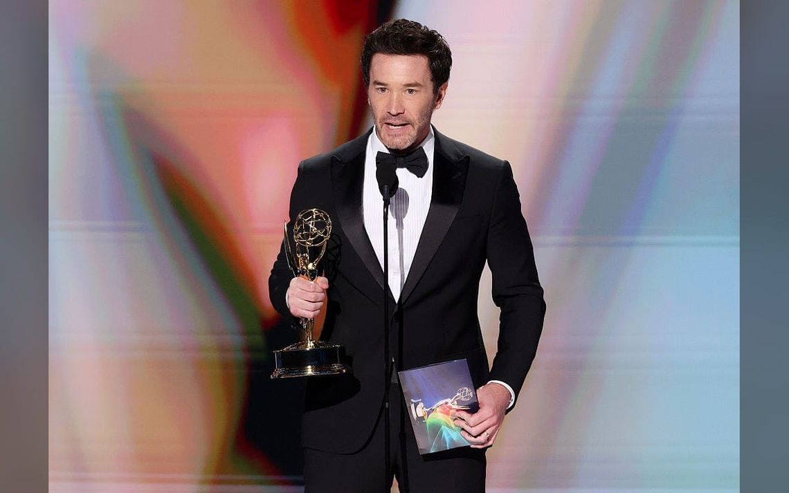 Tom Pelphrey Wins Supporting Emmy for ‘Task,’ Shouts Out ‘Very Pregnant’ Fiancée Kaley Cuoco: ‘Our Family Is the Crown Jewel of My Life’
