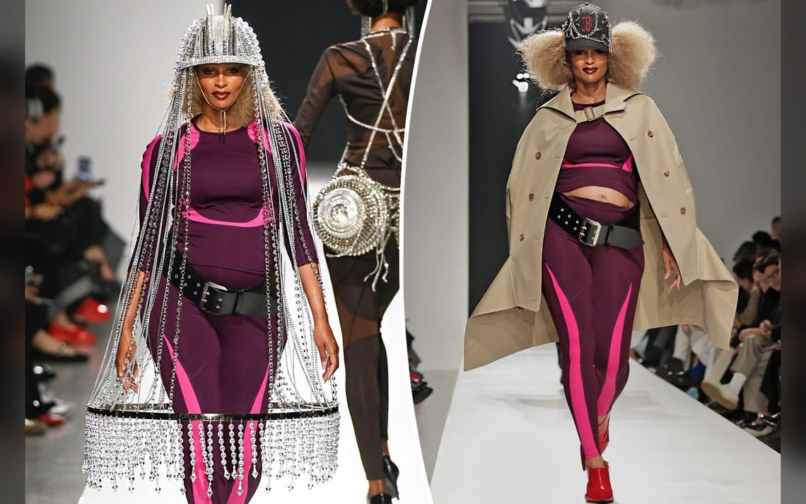 Pregnant Ciara bares growing baby bump while strutting Paris Fashion Week runway