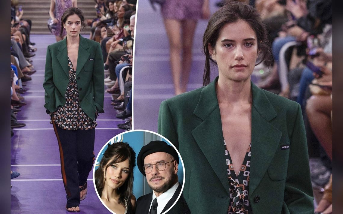John Travolta’s daughter Ella Bleu makes Paris Fashion Week runway debut