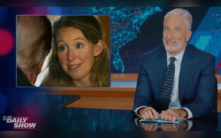 Jon Stewart Likens Donald Trump Aide Natalie Harp To Elizabeth Holmes In Viral ‘You Can See Everything’ Trailer