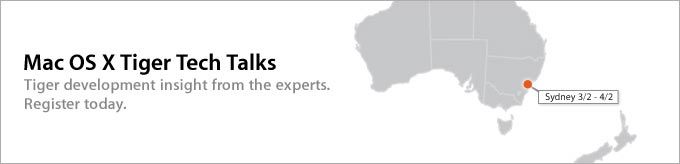 Mac OS X Tiger Tech Talks