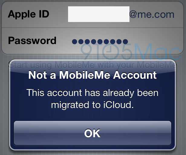 iColud 베타. MobileMe 계정을 마이그레이션하다.