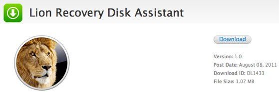 Apple. Lion 복구 디스크 Assistant 지원.