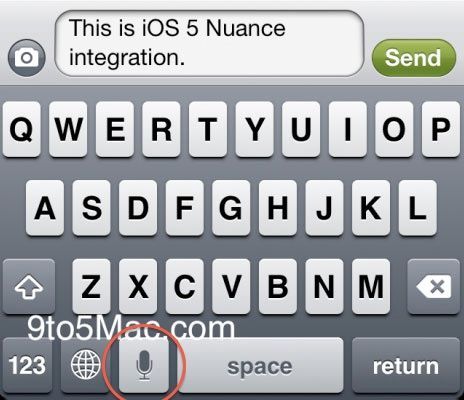 iOS 5, 음성인식 기능 탑재