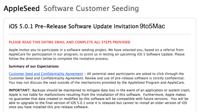Apple, iOS 5.0.1 업데이트를 엔드 유저들에게 배포.