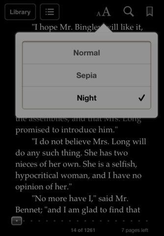 iBooks 1.5 업데이트 배포. 야간 독서 기능, 새로운 서체 등이 추가.