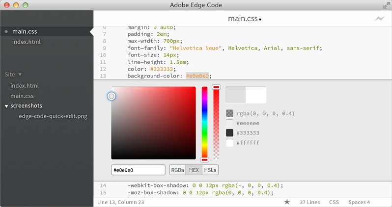 Adobe, 웹 디자인 툴 Adobe Edge Reflow의 새로운 프리뷰 버전 제공