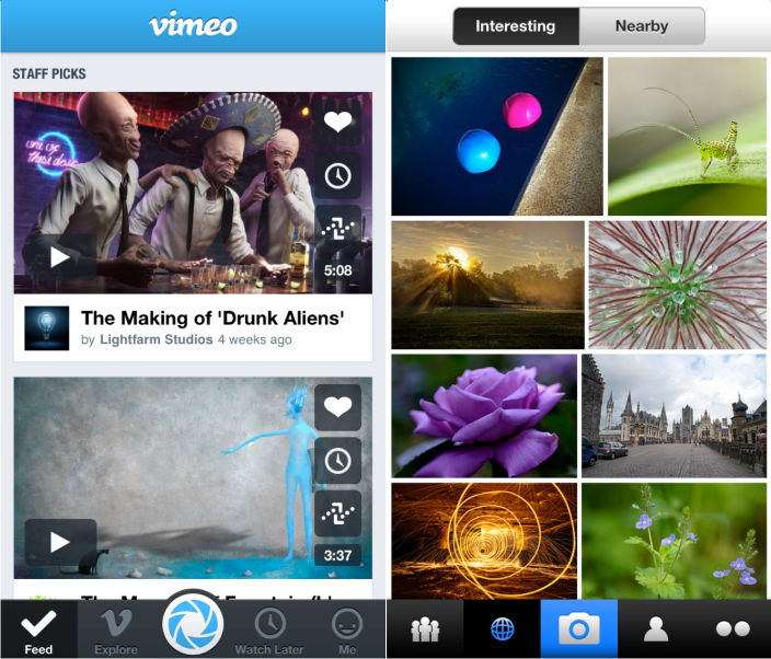 Apple, iOS 7에 Flickr와 Vimeo 시스템이 통합 될 가능성?