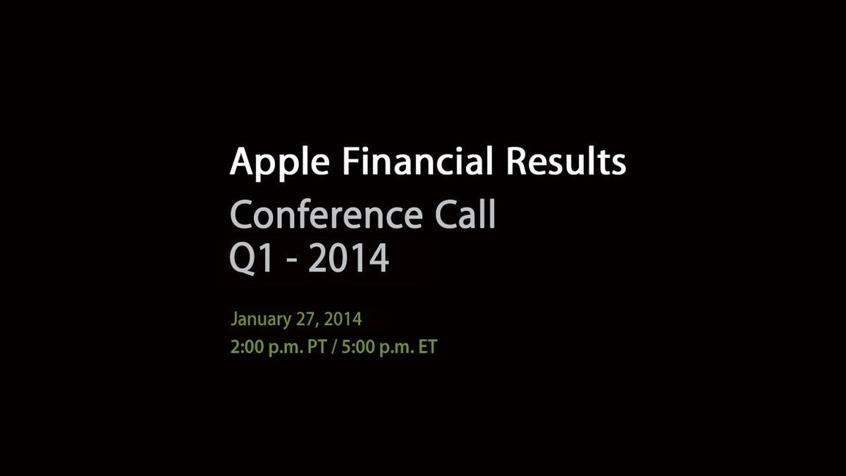 Apple 1월 27일 1분기 실적 발표