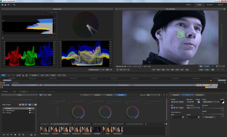 Adobe Speed​​Grade CC 7.2.1 업데이트 제공