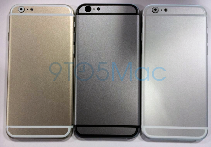 iPhone 6 골드, 스페이스 그레이, 실버 더미 사진.