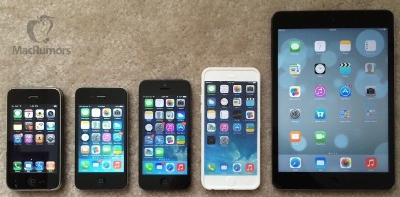 iPhone 6 실제 사이즈 목업 핸즈온 사진.