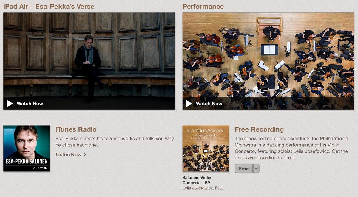 iPad Air CM에 사용 된 Violin Concerto : I. Mirage 음원 무료 공개.