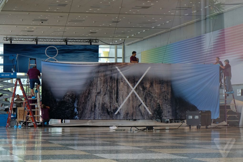 WWDC 14 현장 OS X 10.10 배너 등장!