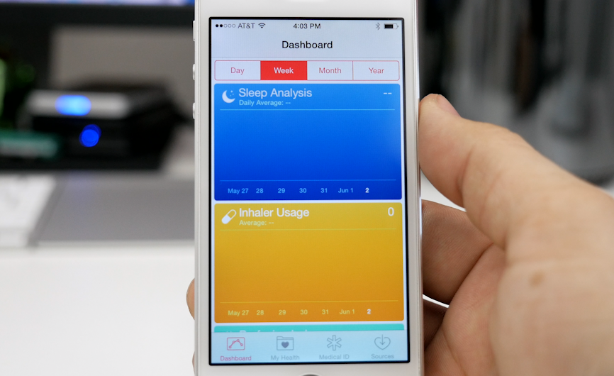 iOS 8 기능 영상. 새롭게 등장한 헬스 앱.