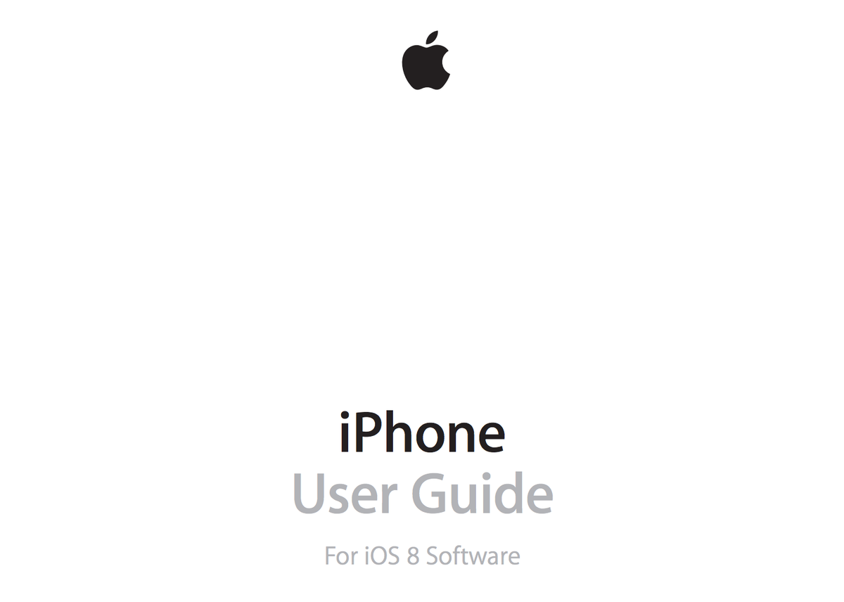 iPhone 사용 설명서 (iOS 8 소프트웨어 용) PDF 제공.