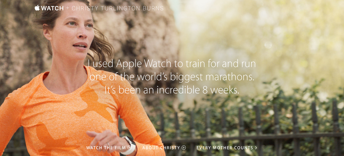 Apple Watch. 크리스티 터린튼 번즈의 새로운 영상 소개.