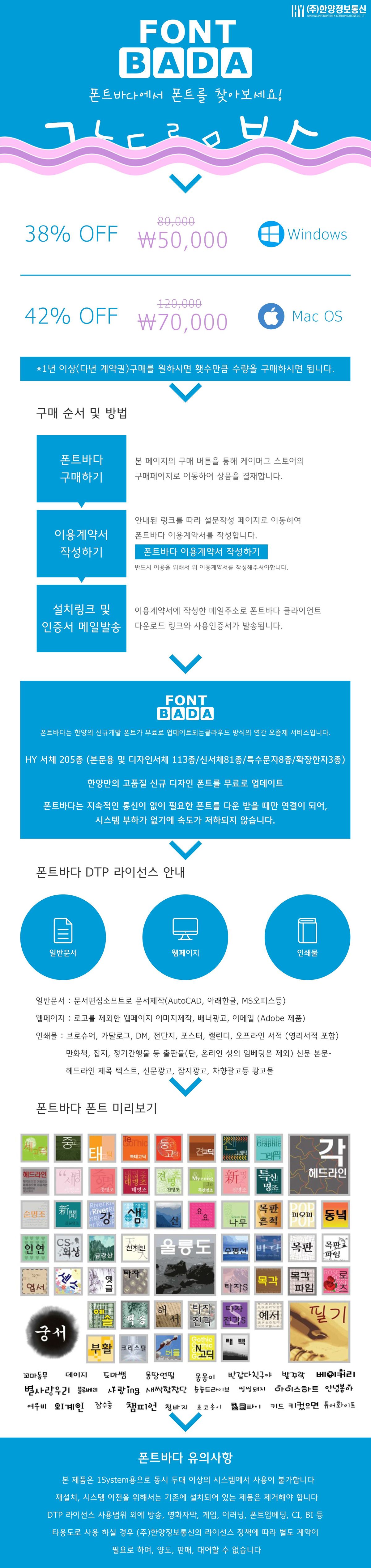 폰트바다 DTP 할인