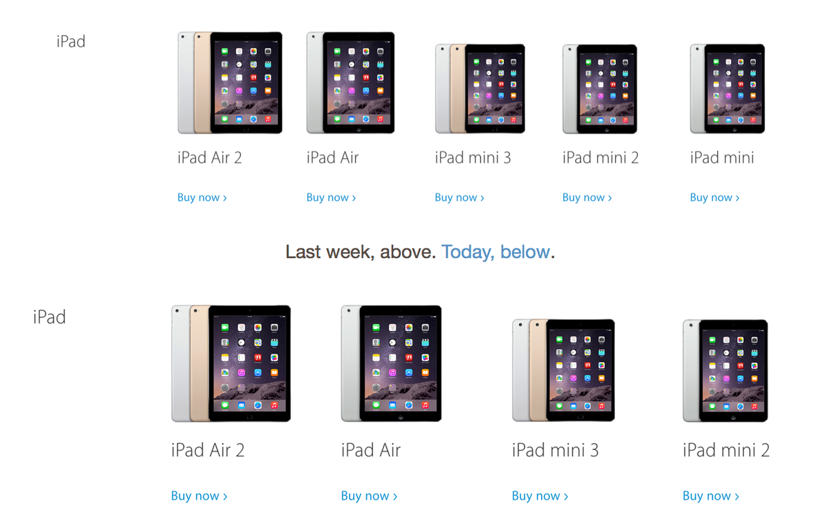 1세대 iPad mini 공식 판매 종료.