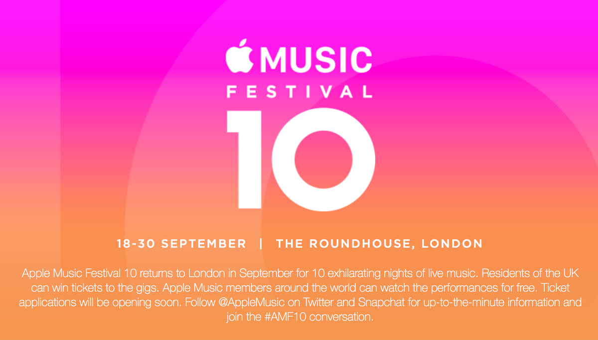 Apple Music Festival 10 개최