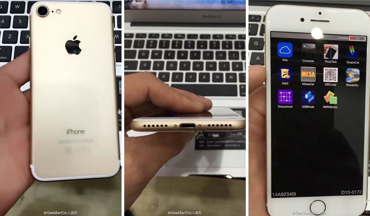 [루머] iPhone 7, 테스트OS 실제 작동 사진과 영상 공개