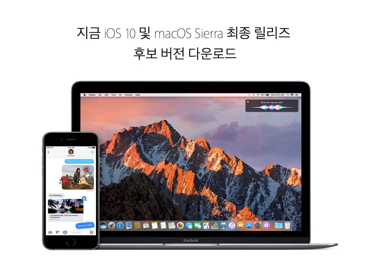 iOS 10, macOS Sierra GM 버전 베타 테스터공개