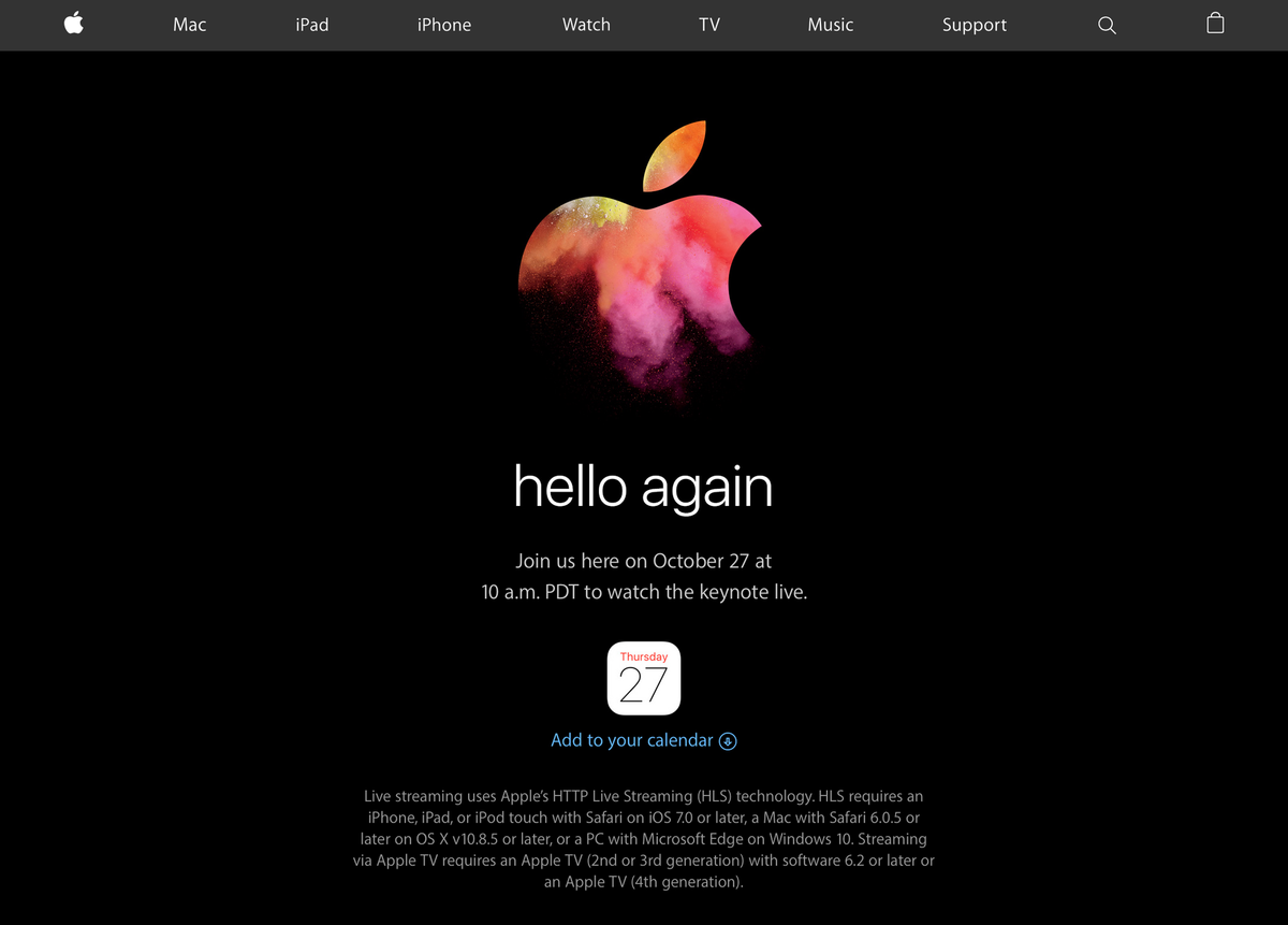 Apple 스페셜 이벤트 hello again 개최