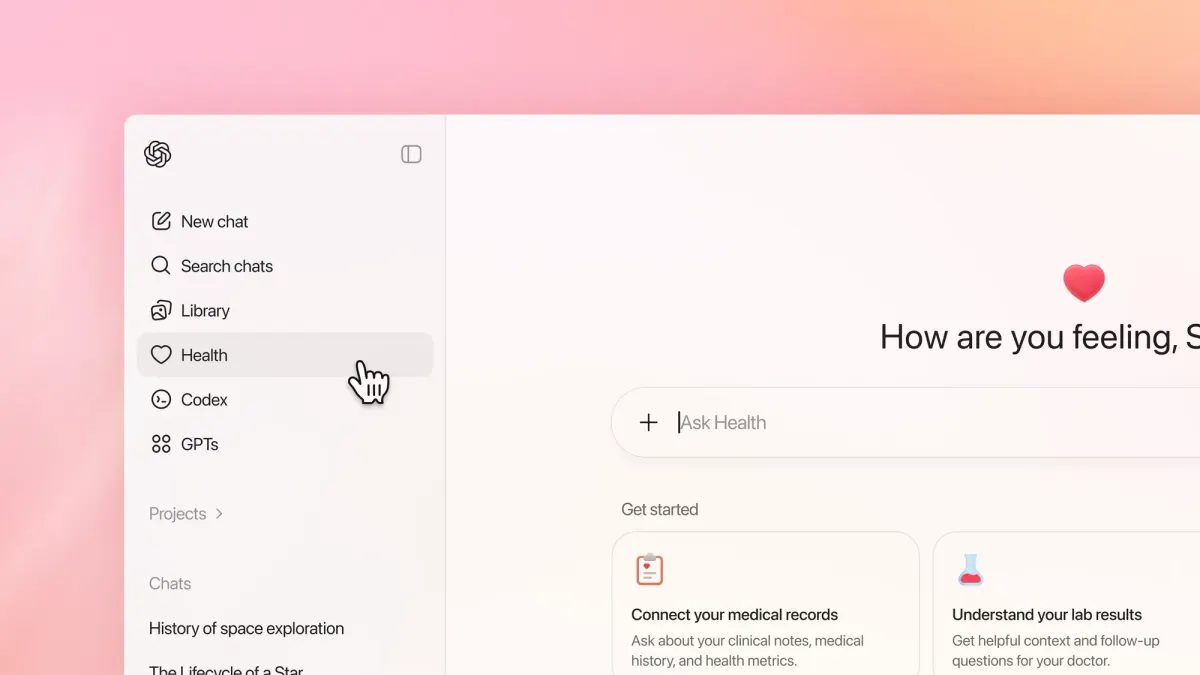 OpenAI가 Apple 헬스케어와 연동되는 ChatGPT 헬스케어 발표