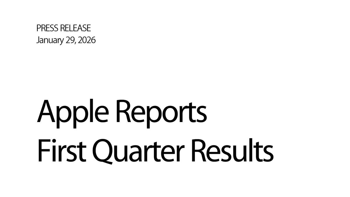 Apple, 2026년 1/4분기 실적 결과 발표
