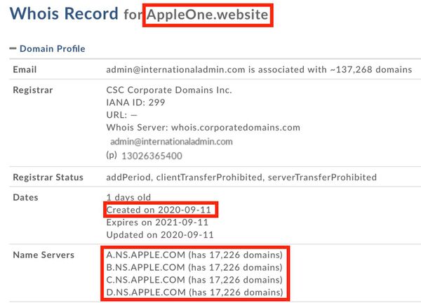 애플에서 Apple One 명칭 도메인 등록