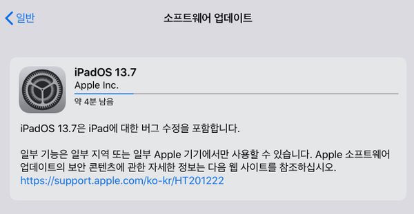iOS 13.7 / iPadOS 13.7 업데이트