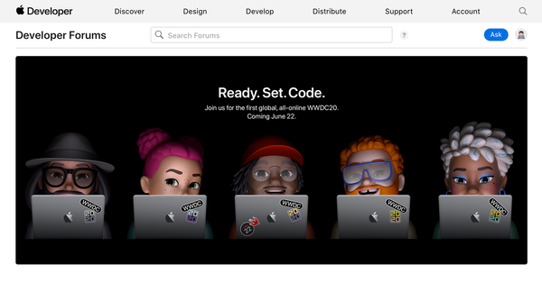 [WWDC 2020] 디자인 업데이트 Apple Developer Forums 공개