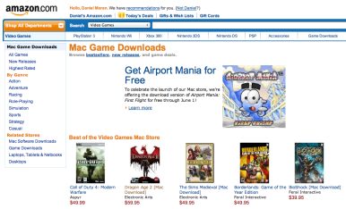 Amazon. Mac에서 소프트웨어를 손쉽게 다운받아 구입할 수 있는 Mac Software Downloads 오픈!