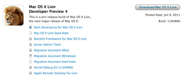 Apple iOS 5 beta 1, Lion DP 4, iTunes 10.5 beta 등을 개발자에게 배포
