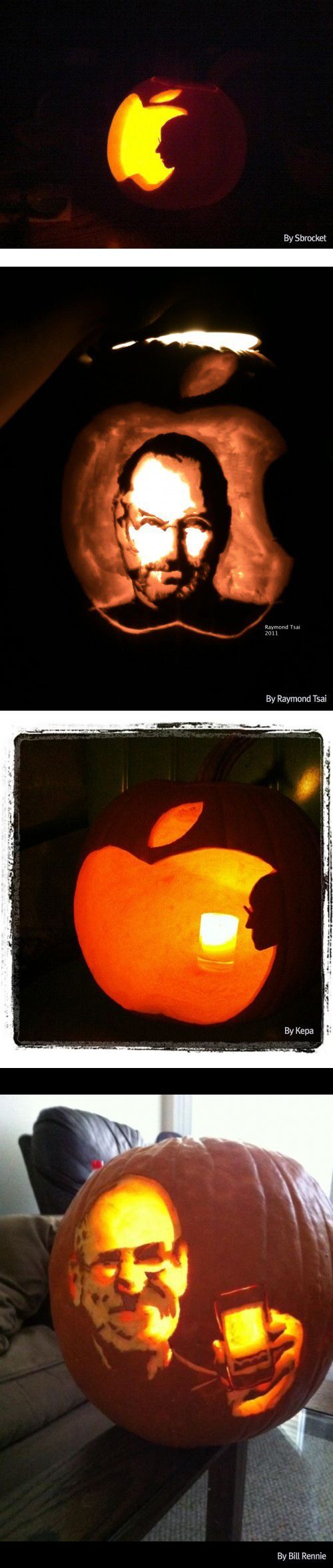 할로윈를 맞이 하는 Apple fans.