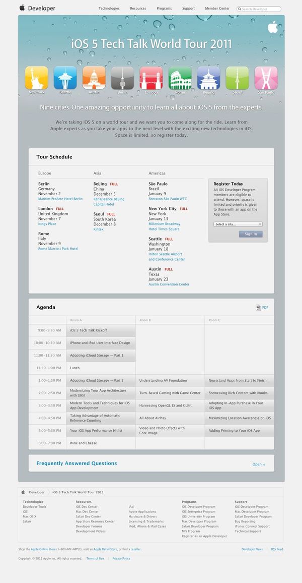 Apple Tech Talk World Tour 2011